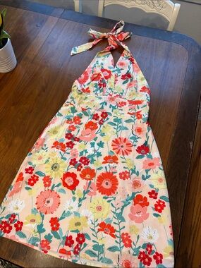 Floral halter dress size small
